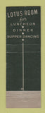 Matchbook Cover - LaSalle Hotel Chicago IL Lotus Room