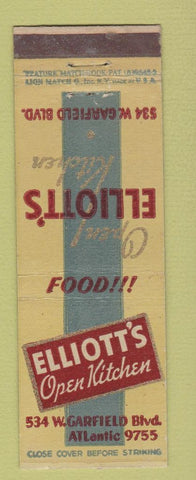 Matchbook Cover - Elliott's Kitchen Chicago IL feature