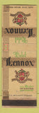 Matchbook Cover - Hotel Lennox St Louis MO WEAR