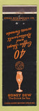 Matchbook Cover - Honey Dew Drink orange Canada WEAR