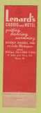 Matchbook Cover - Lenard's Restaurant Chicago IL WEAR