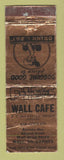 Matchbook Cover - Wall Cafe Wall  SD WORN