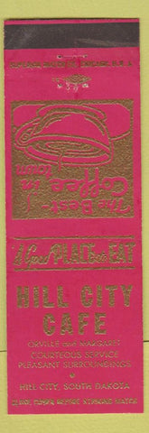Matchbook Cover - Hill City Cafe Hill City SD