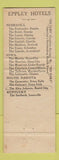 Matchbook Cover - Hotel Fontenelle Omaha NE Elms Excelsior Hot Springs MO