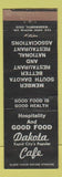 Matchbook Cover - Dakota Cafe Rapid City SD