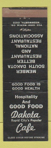 Matchbook Cover - Dakota Cafe Rapid City SD