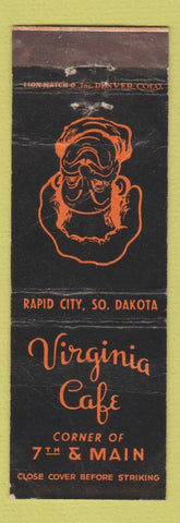 Matchbook Cover - Virginia Cafe Rapid City SD CREASED