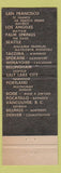 Matchbook Cover - Hotel Benjamin Franklin Seattle WA Outrigger