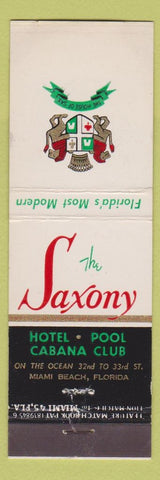Matchbook Cover - Saxony Hotel Miami Beach FL Feature