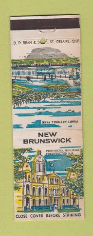 Matchbook Cover - New Brunswick  Fundy National Park Provincial Building NB