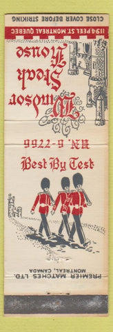 Matchbook Cover - Windsor Steak House Montreal QC