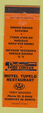 Matchbook Cover - Motel Tupelo Restaurant  orange Fried Chicken