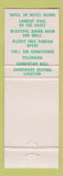 Matchbook Cover - Buena Vista Hotel Motel Biloxi MS STAINED