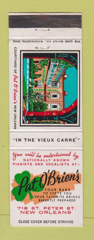 Matchbook Cover - Pat O'Brien's New Orleans LA