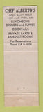 Matchbook Cover - Chef Alberto's Chicago IL WORN