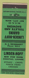 Matchbook Cover - Linden Hoff Cabins Bay City MI