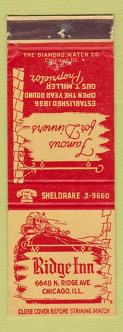 Matchbook Cover - Ridge Inn Chicago IL
