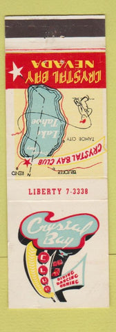 Matchbook Cover - Crystal Bay Club  casino Crystal Bay NV
