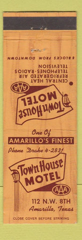 Matchbook Cover - Town House Motel Amarillo TX