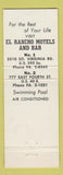 Matchbook Cover - El Rancho Motel Reno NV