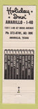 Matchbook Cover - Holiday Inn Amarillo TX