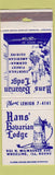 Matchbook Cover - Hans' Bavarian Lodge Wheeling IL WEAR