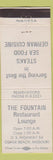Matchbook Cover - Fountain Restaurant Osage Beach MO German