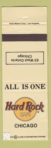 Matchbook Cover - Hard Rock Cafe Chicago IL WEAR