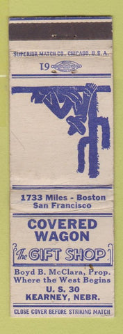 Matchbook Cover - Covered Wagon Kearney NE Gift Shop WEAR