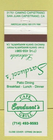 Matchbook Cover - Sarducci's Alkeside Rancho Santa Margarita CA