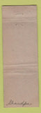 Matchbook Cover - Cassell Motors Chrysler Plymouth WORN