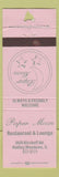 Matchbook Cover - Paper Moon Restaurant Rolling Meadows IL WEAR
