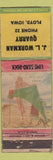 Matchbook Cover - JL Workman Quarry low phone Floyd IA pinup POOR