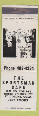Matchbook Cover - Sportsman Cafe Fort Collins Colorado