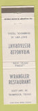 Matchbook Cover - Wrangler Restaurant Shamrock TX