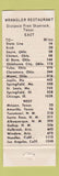 Matchbook Cover - Wrangler Restaurant Shamrock TX