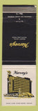 Matchbook Cover - Harvey's Hotel Resort Lake Tahoe NV casino CREASED