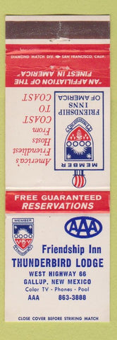 Matchbook Cover - Thunderbird Lodge Gallup NM Route 66