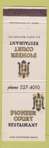 Matchbook Cover - Pioneer Court Restaurant Chicago IL