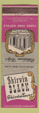 Matchbook Cover - Skirvin Black Hotel Oklahoma City