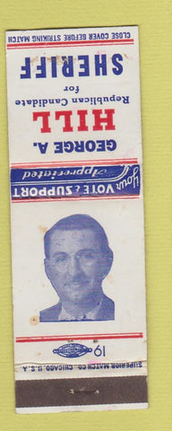 Matchbook Cover - George A Hill Sheriff Election Colorado?