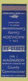 Matchbook Cover - Carl J Magnuson County Commissioner Weld County Colorado