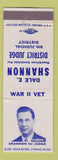 Matchbook Cover - Dale E Shannon District Judge Colordo