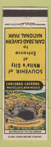 Matchbook Cover - White's City Carlsbad Cavern National Park NM