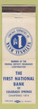 Matchbook Cover - First National Bank Colorado Springs white