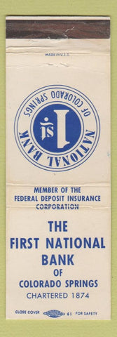 Matchbook Cover - First National Bank Colorado Springs white