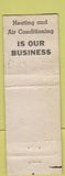 Matchbook Cover - Platte Sheet Metal North Platte NE hillbilly WORN