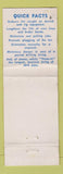 Matchbook Cover - Baker Bakwik Drillpipe Float Houston TX WEAR