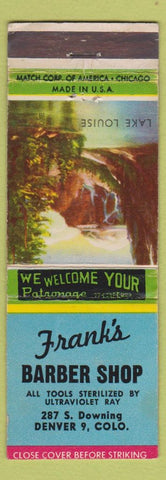 Matchbook Cover - Frank's Barber Shop Denver Colorado