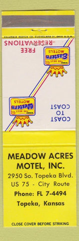 Matchbook Cover - Meadow Acres Motel Topeka KS
